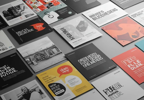 Collection of diverse, creative flyer design ideas