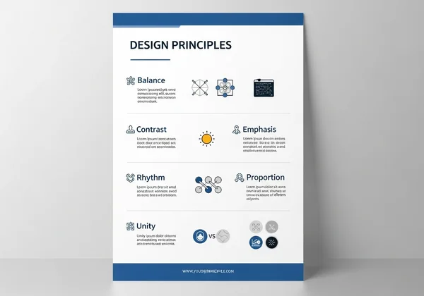 Sample flyer demonstrating visual hierarchy, contrast, color