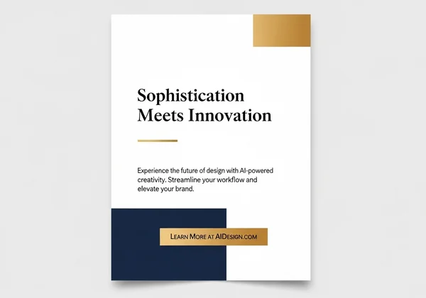 A professional, uncluttered flyer created by AI