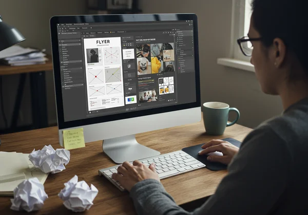 Person struggling with complex DIY design software.