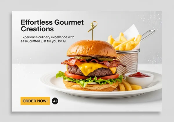 AI-generated food flyer for a restaurant.