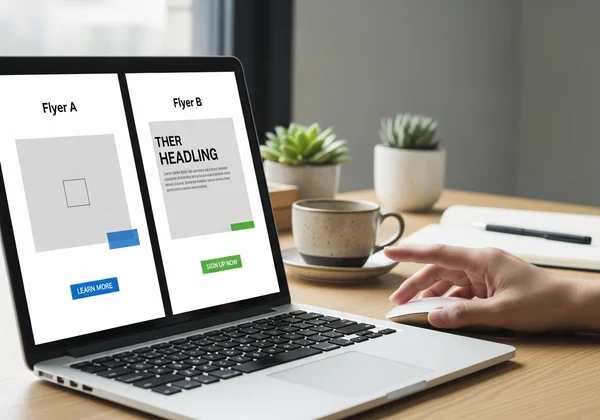 A/B testing two AI-generated flyers