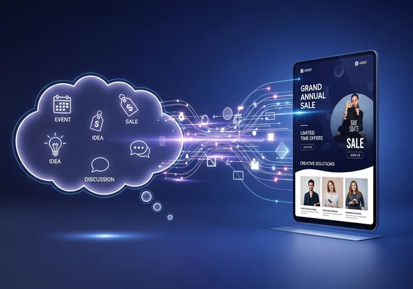 AI transforming ideas into marketing flyers