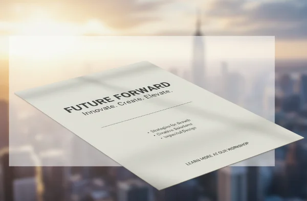 Readable flyer over photo background